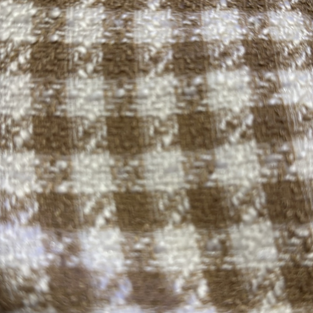 Ann Taylor White & Tan Tweed Plaid High Rise Shorts - Size US 10P - Picture 5 of 5